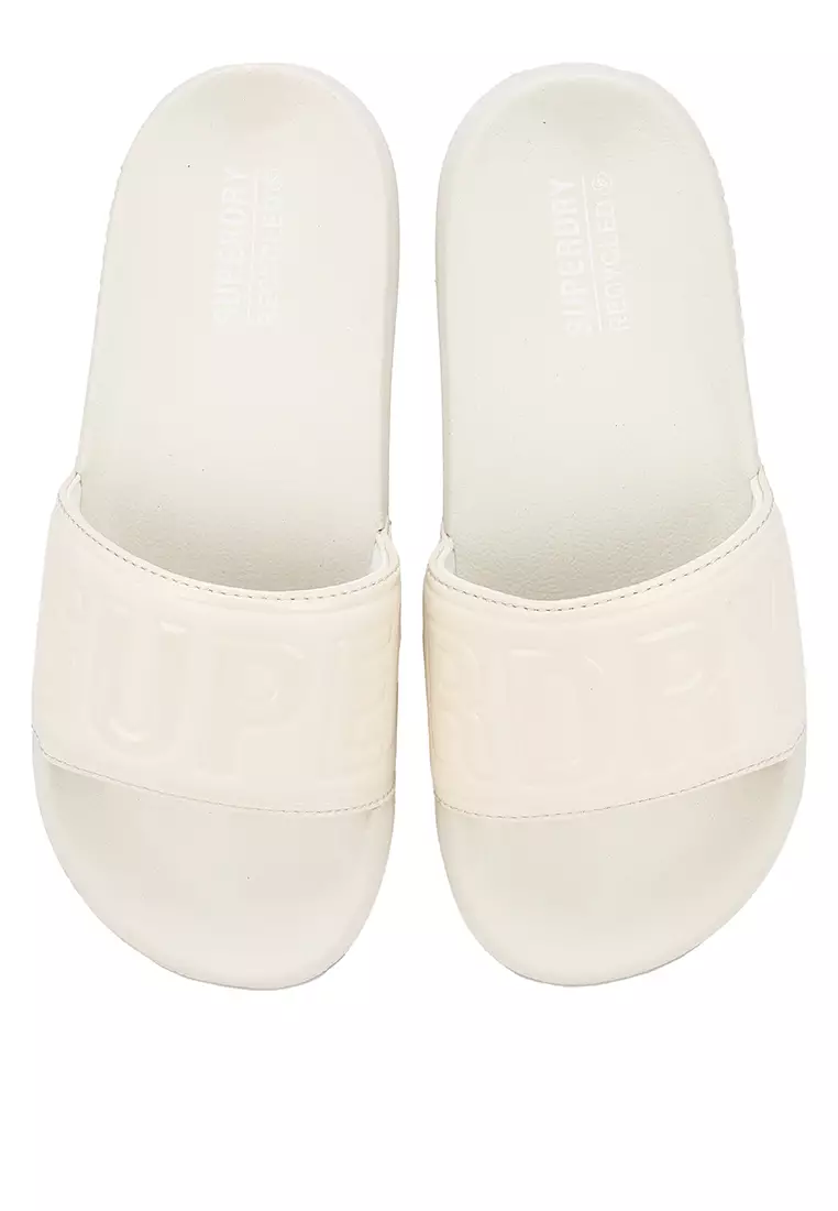 Superdry sliders white hot sale