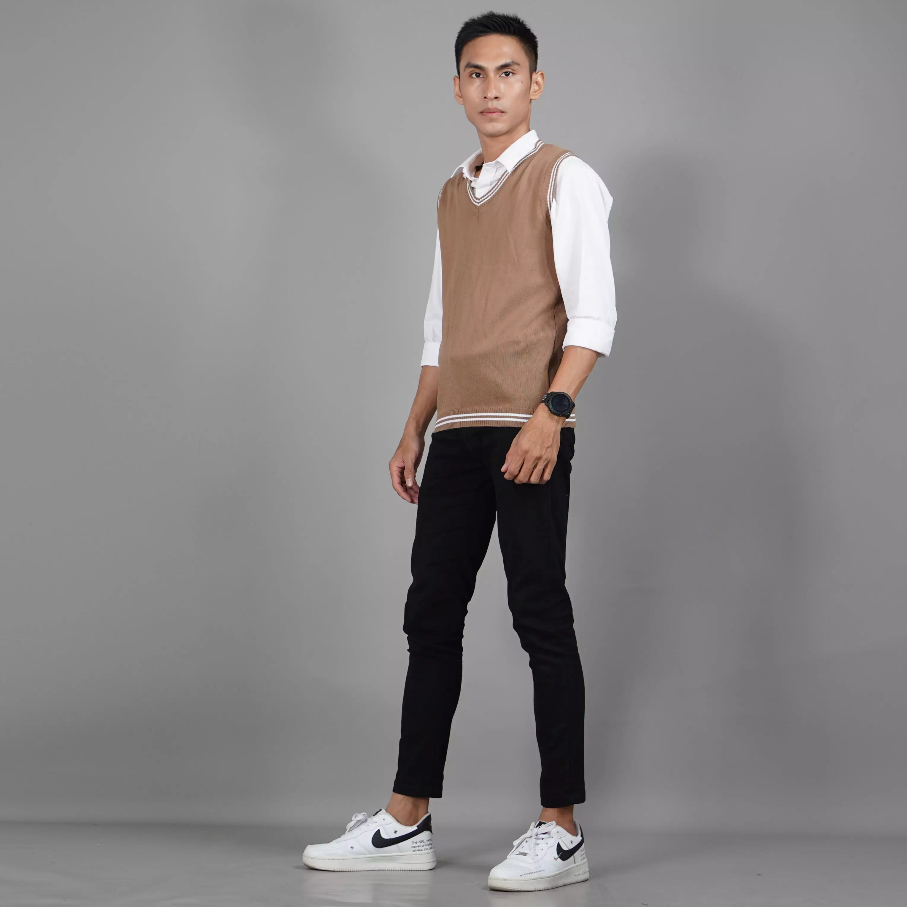 Rompi Rajut Pria Knit Vest Knit Outer Korean Style Rompi Pria Rajut - MILO