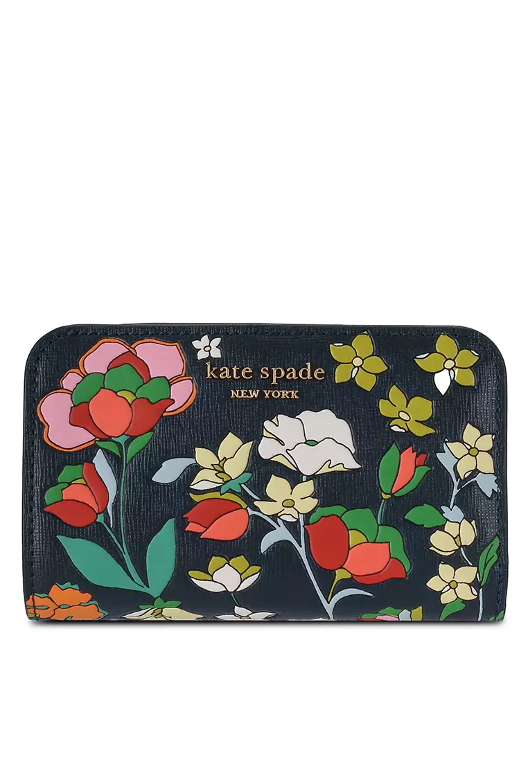 Morgan Flower Bed Embossed Zip Around Continental Wallet