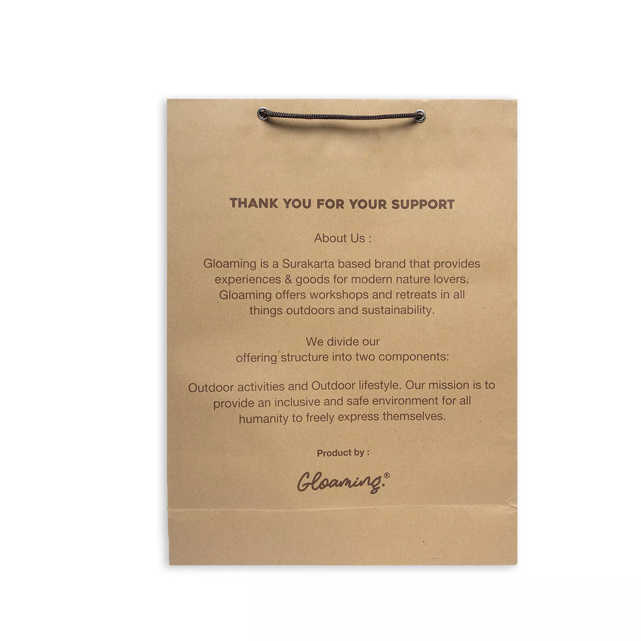 Gloaming Paper Bag Coklat Medium Large