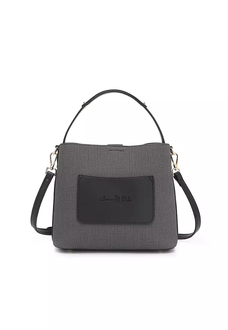 Women's Top Handle Bag / Sling Bag / Crossbody Bag / Shoulder Bag (Tas Tangan Wanita / Tas Selempang Wanita / Tas Bahu Wanita) - Hitam