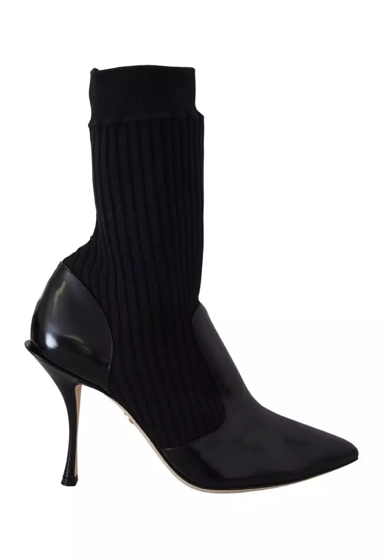 Buy Dolce Gabbana Dolce Gabbana Black Socks Stiletto Heels