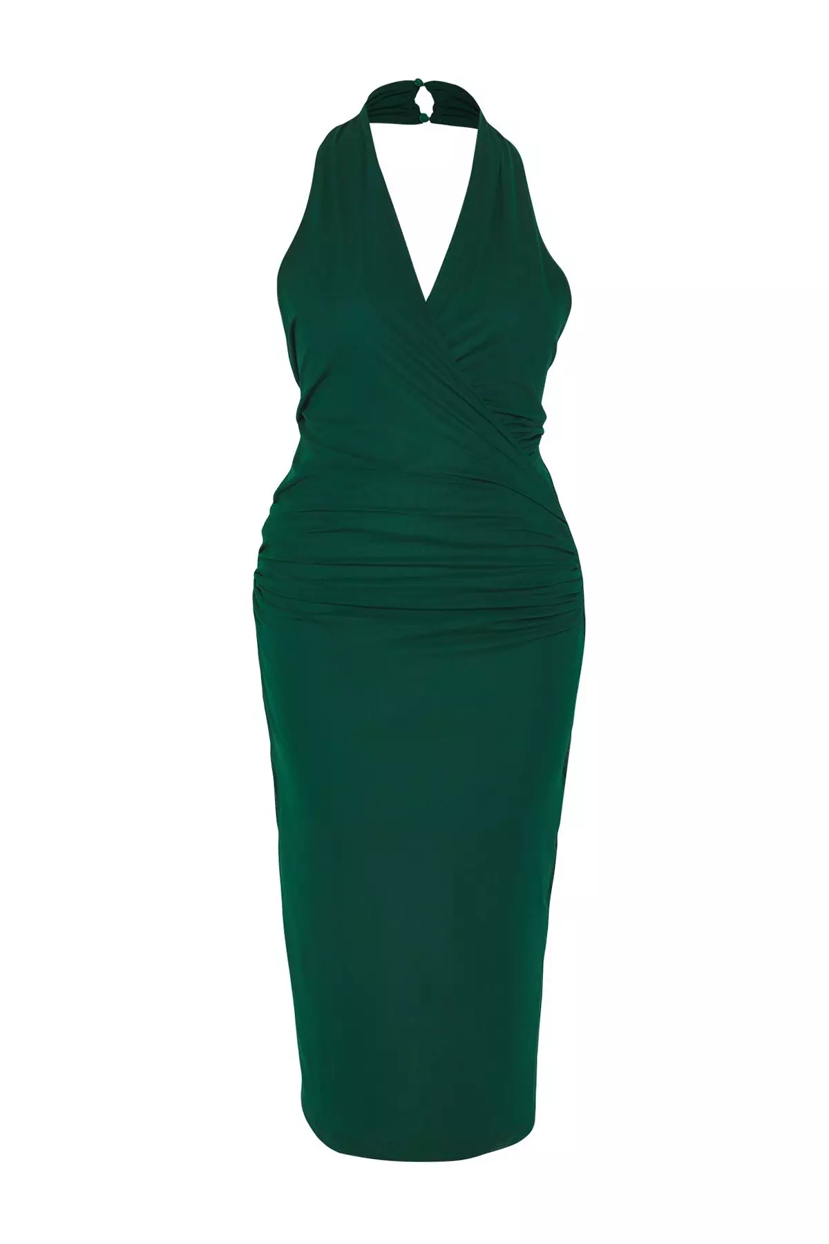 Plum Cowl Neck Knitted Plus Size Tulle Dress TBBSS25AH00011