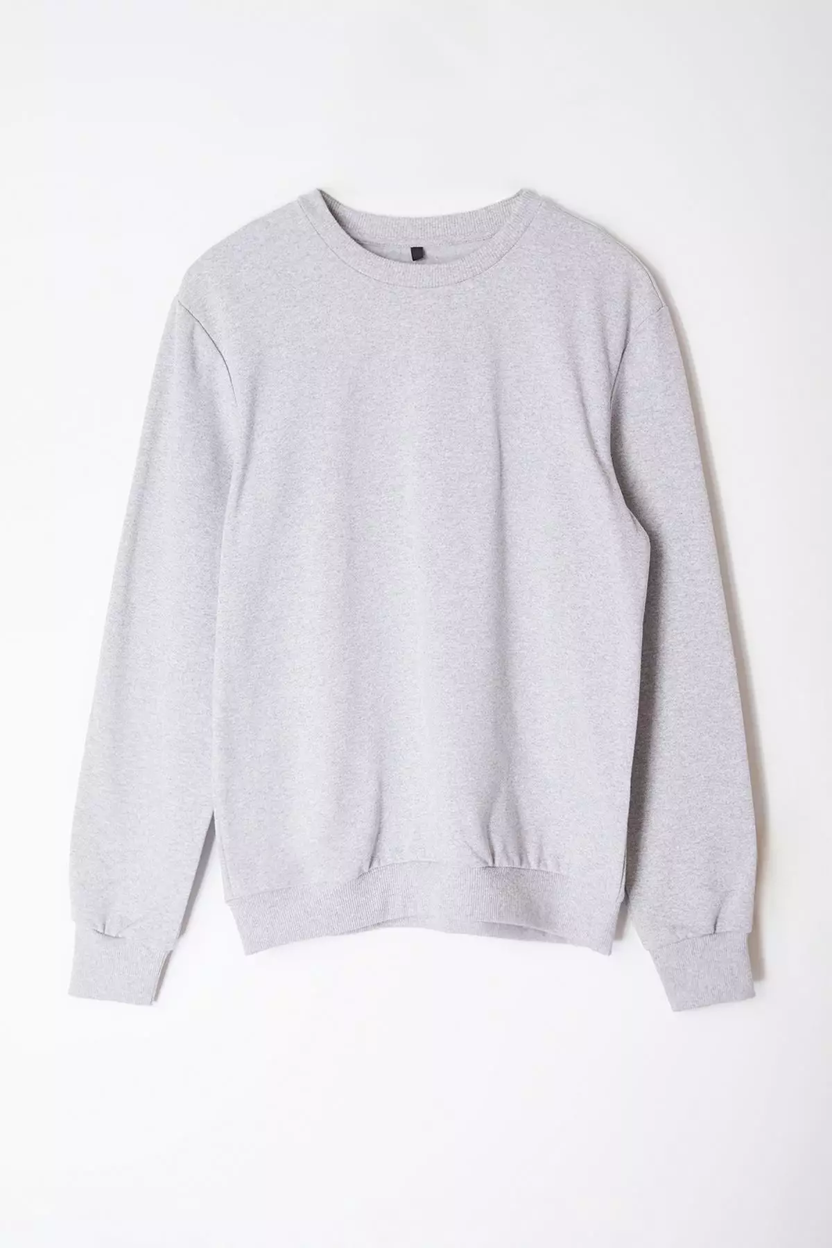 Gray Melange Regular/Normal Cut Basic Sweatshirt TMNAW21SW1208