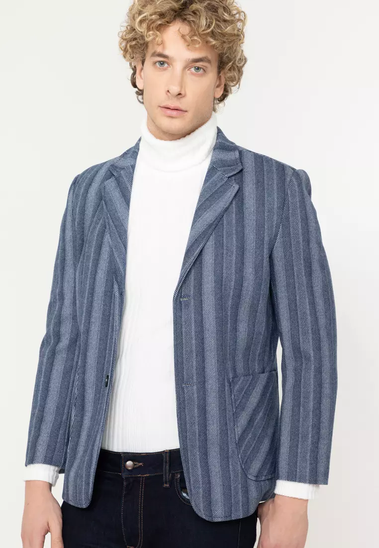 Casual Shadow Stripes Blazer