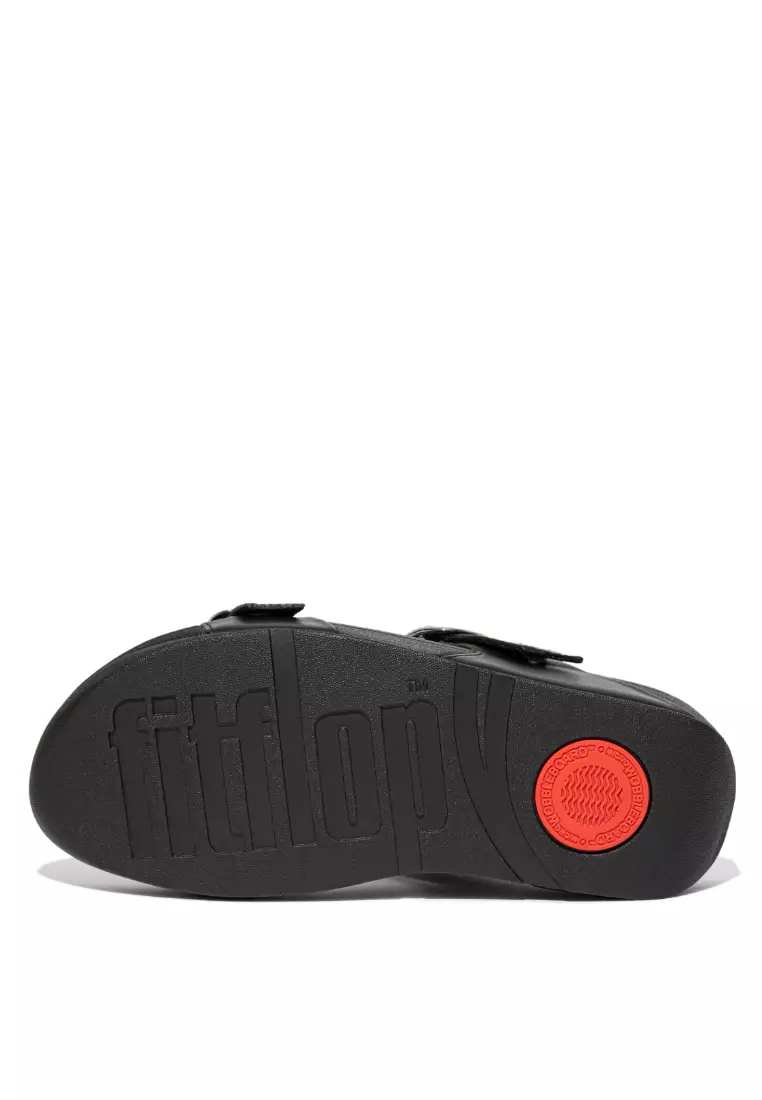 Buy FitFlop LULU Women's Adjustable Buckle Slides Black (ES7-090
