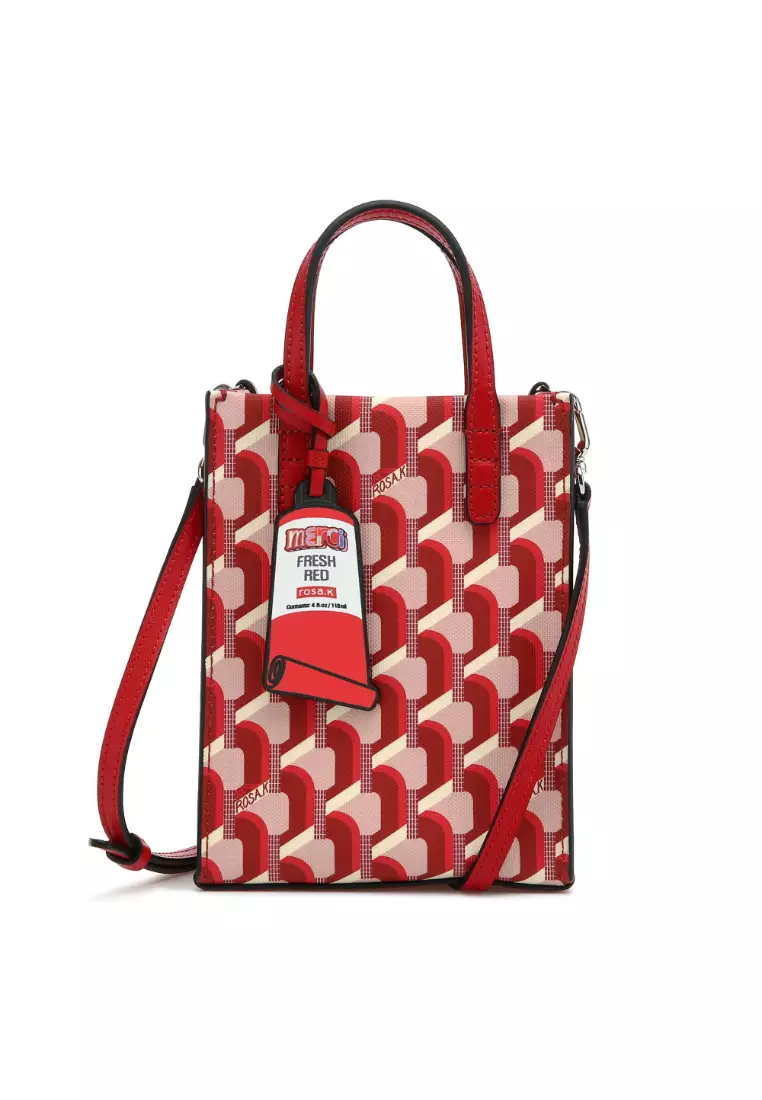 ROSA.K Cabas Monogram Tote Bag XS - Real Red