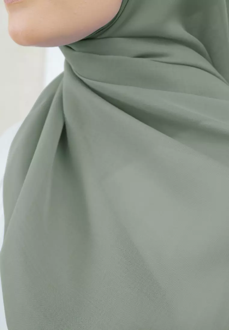 Pashmina Voal | Hijab Shawl | Pashmina 165cm x 70cm - Green Latte