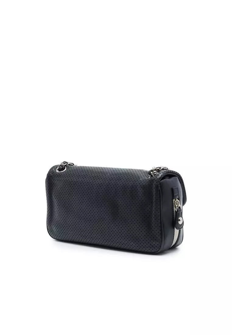 Pre-Loved Chanel Perforated Lambskin Baseball Spirit Flap