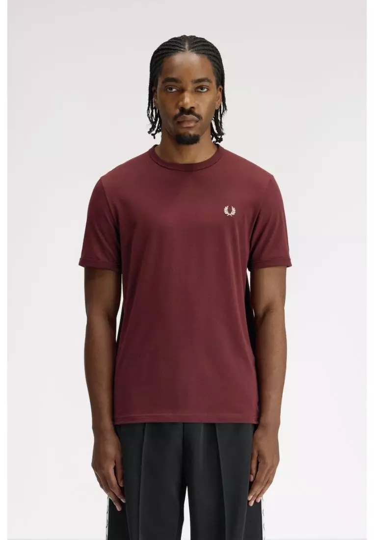 Fred Perry M3519 Ringer T-Shirt (Oxblood)