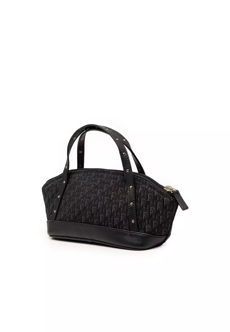 Pre-Loved Dior Mini Diorissimo Trotter Canvas Street Chic Handbag