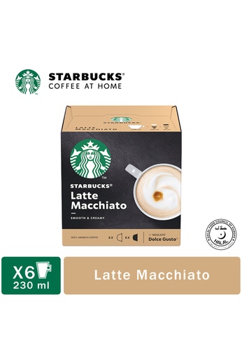starbucks latte macchiato by nescafe dolce gusto coffee capsules box of 6 6 x 129g