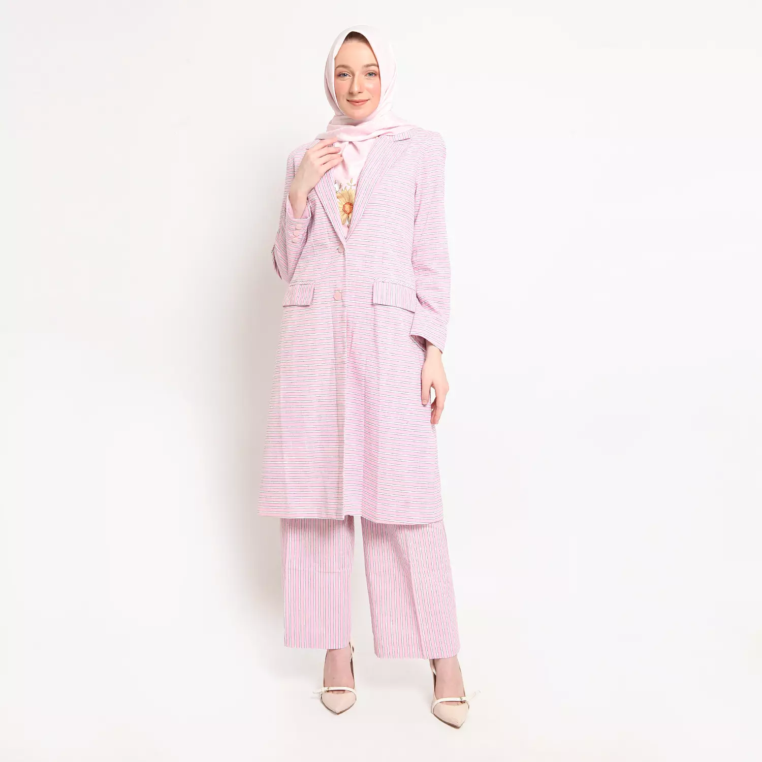 KLA Itang Yunasz Setelan Blazer Cassey Pink