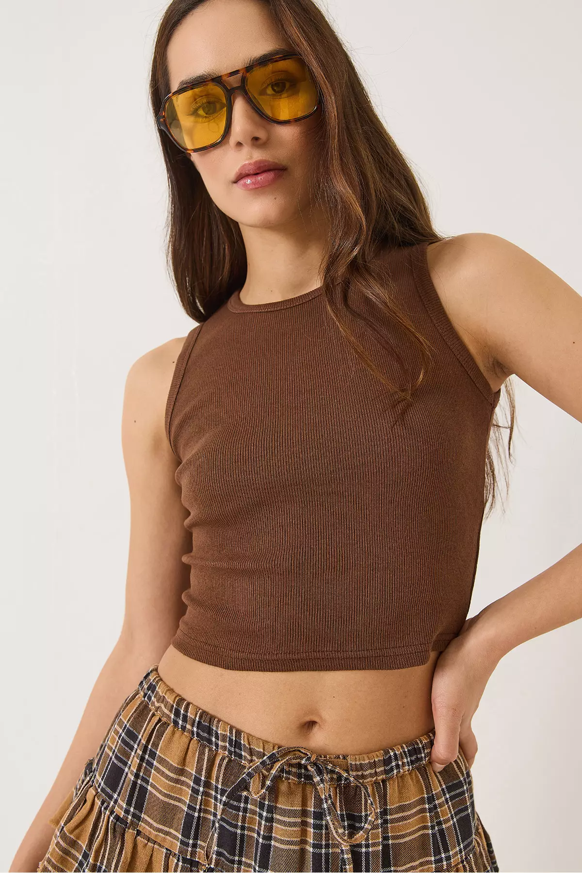 Ribbed Camisole Crop Tank Top