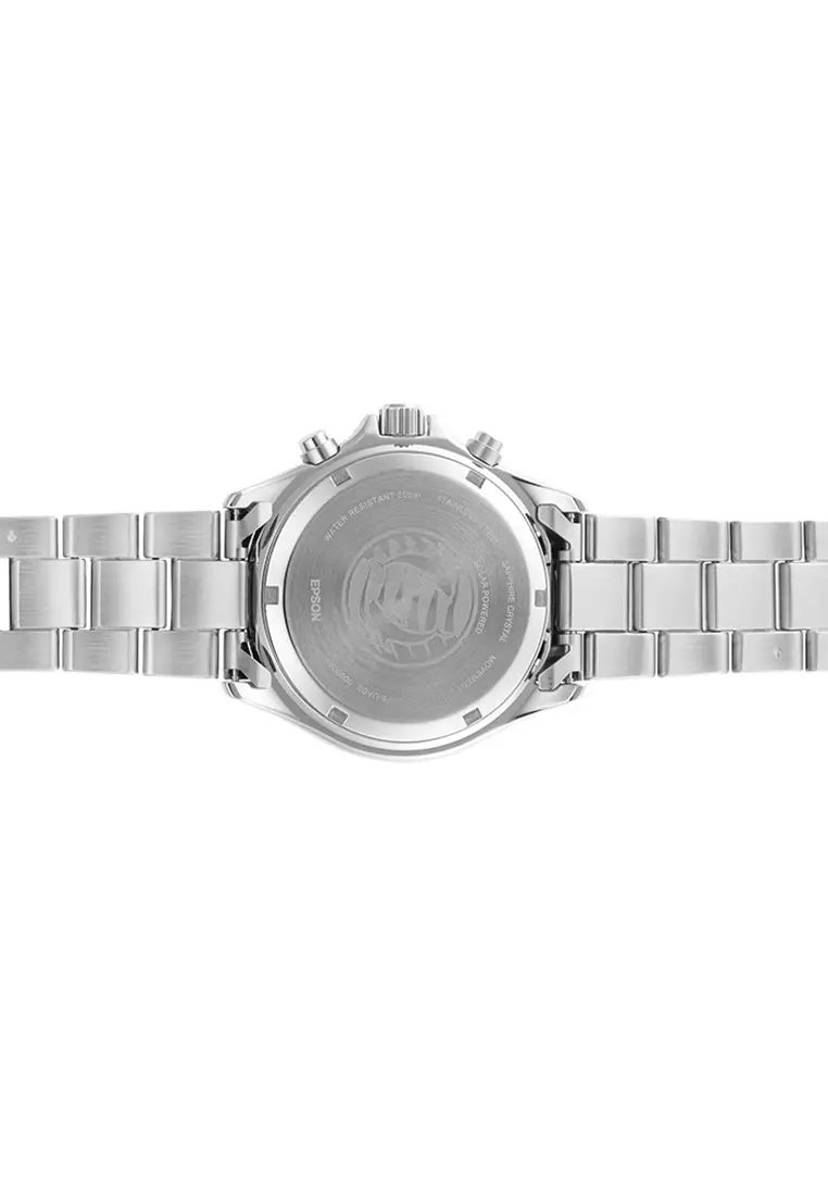 Orient Mako Silver Stainless Steel  Chrono Watch For Men RA-TX0201L10B