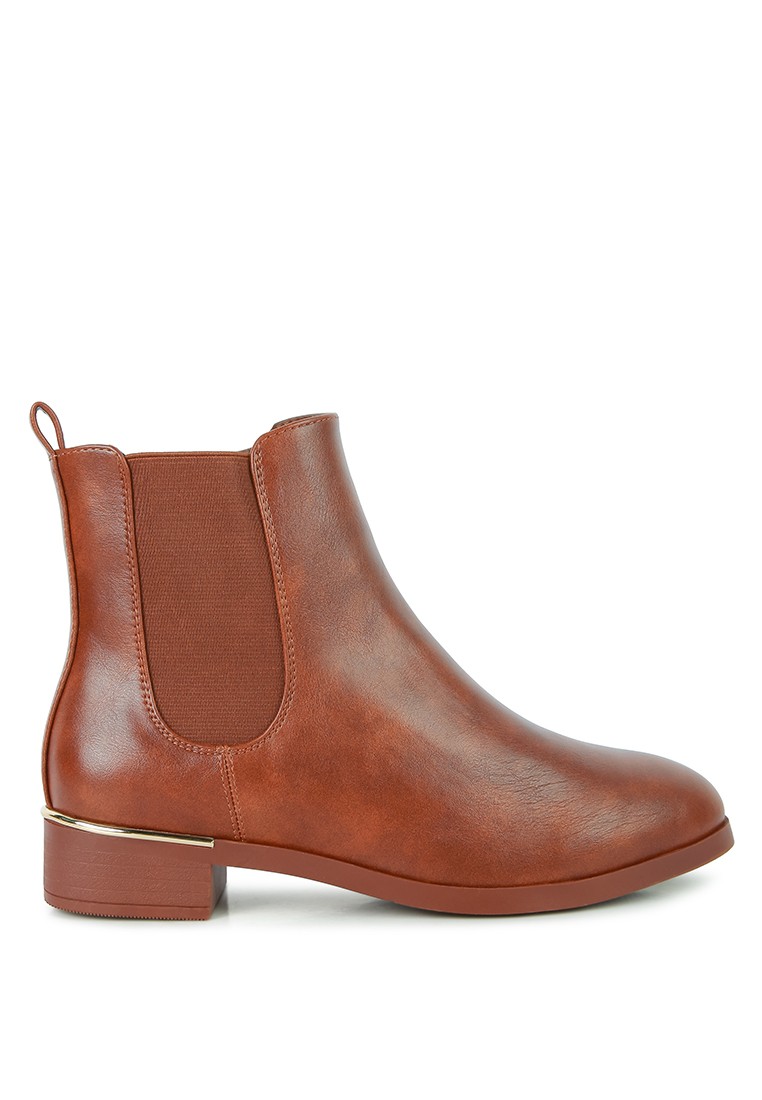 Brown Winter Basic Ankle Boot