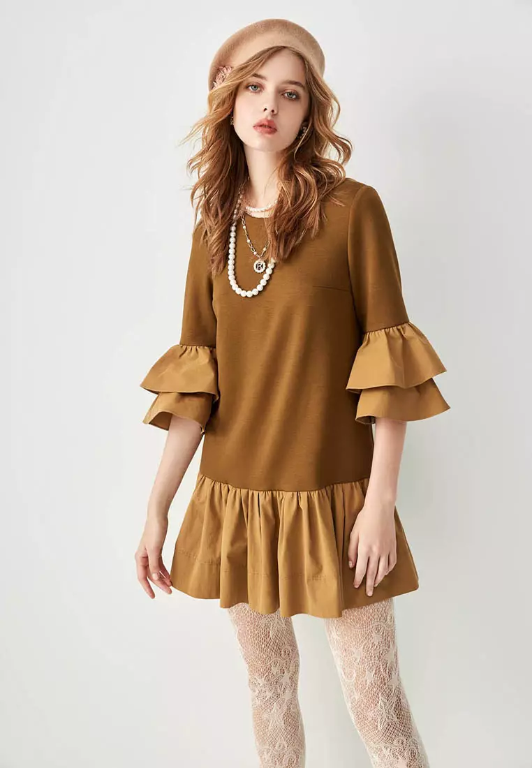 Two Tone Retro Short Dress