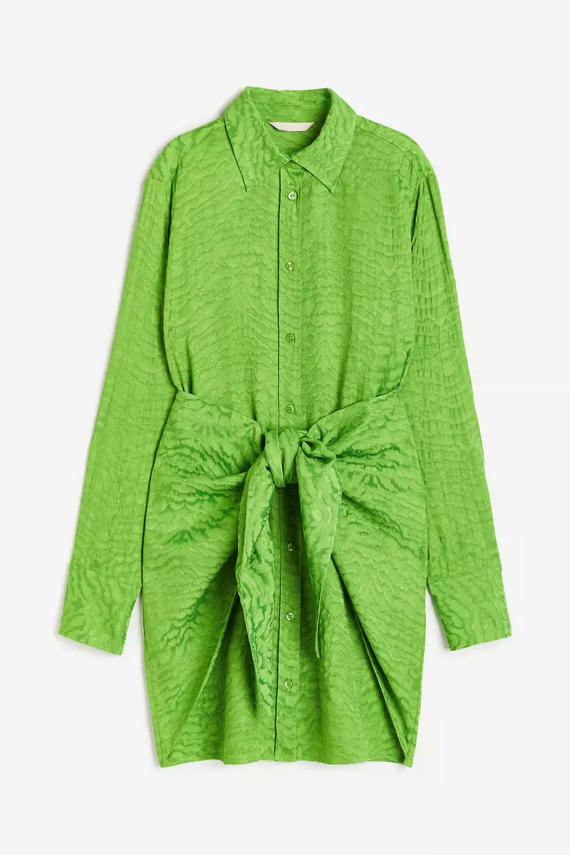 Tie-detail shirt dress