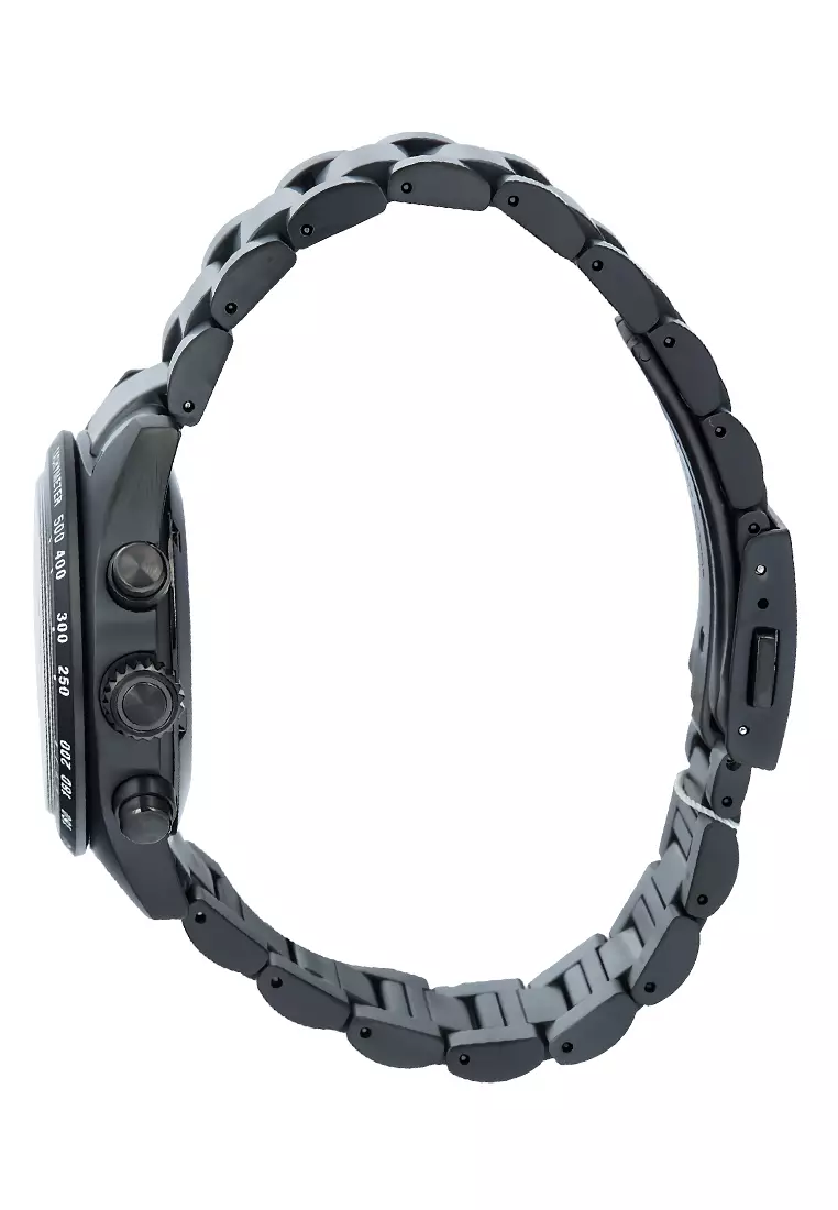 Seiko Prospex SSC917P1 Black Series Night Vision Speedtimer Solar Chronograph - Jam Tangan Analog Pria - All Stainless Steel