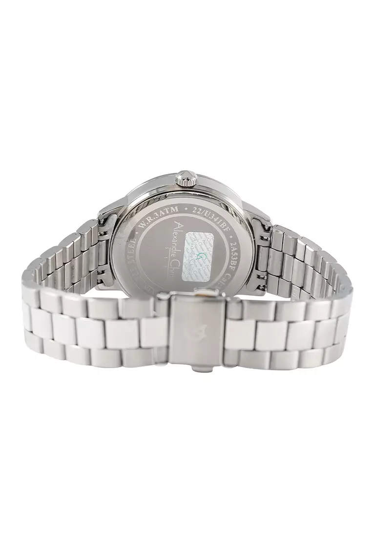 Alexandre Christie - Jam Tangan Wanita - Silver Black - Stainless Steel - 2A53 BFBSSDG