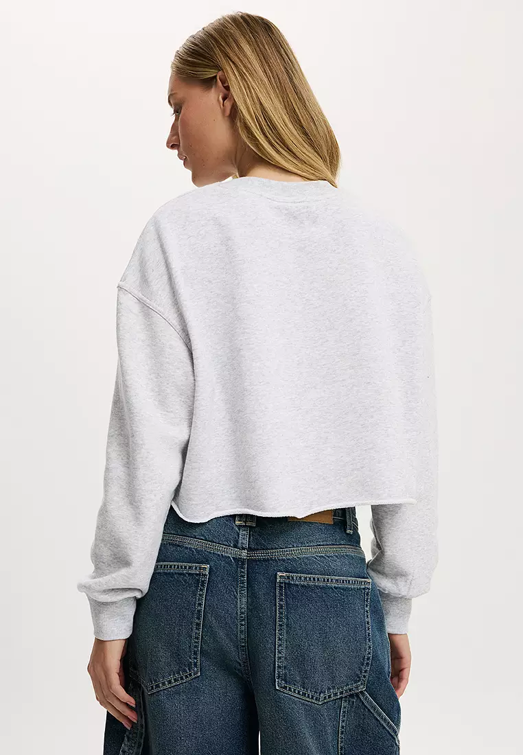 Cropped Fleece Sweatshirt