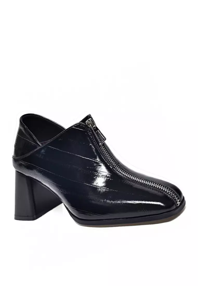 Discount on Twenty Eight Shoes  shoes - SKU: VANSA Fashion Cow Patent Leather Front Zipper High Heels VSW-H15335