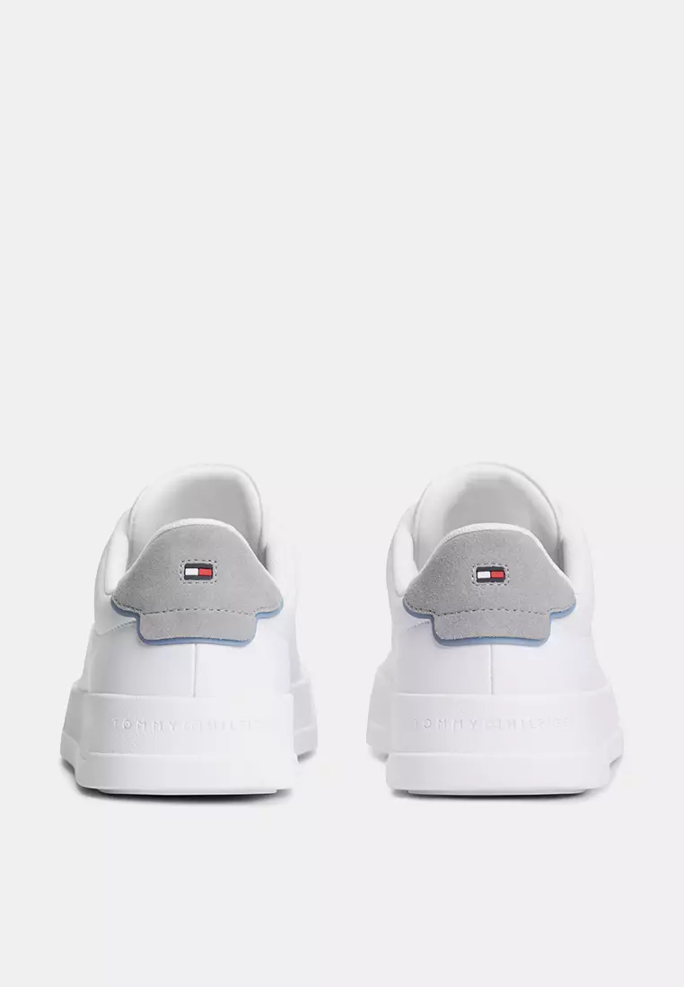Logo Court Trainers With Leather - Th Mainline