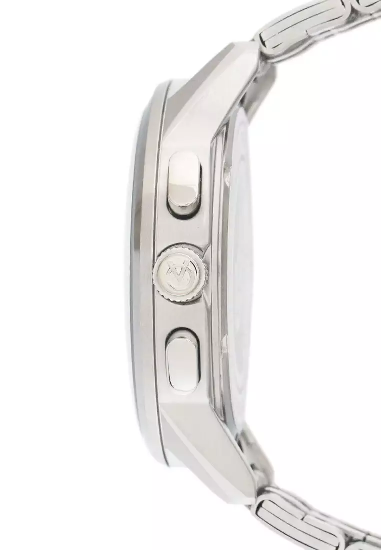 Alexandre Christie Jam Tangan Pria - Silver Brown - Stainless Steel - 6557 MCBSSBO