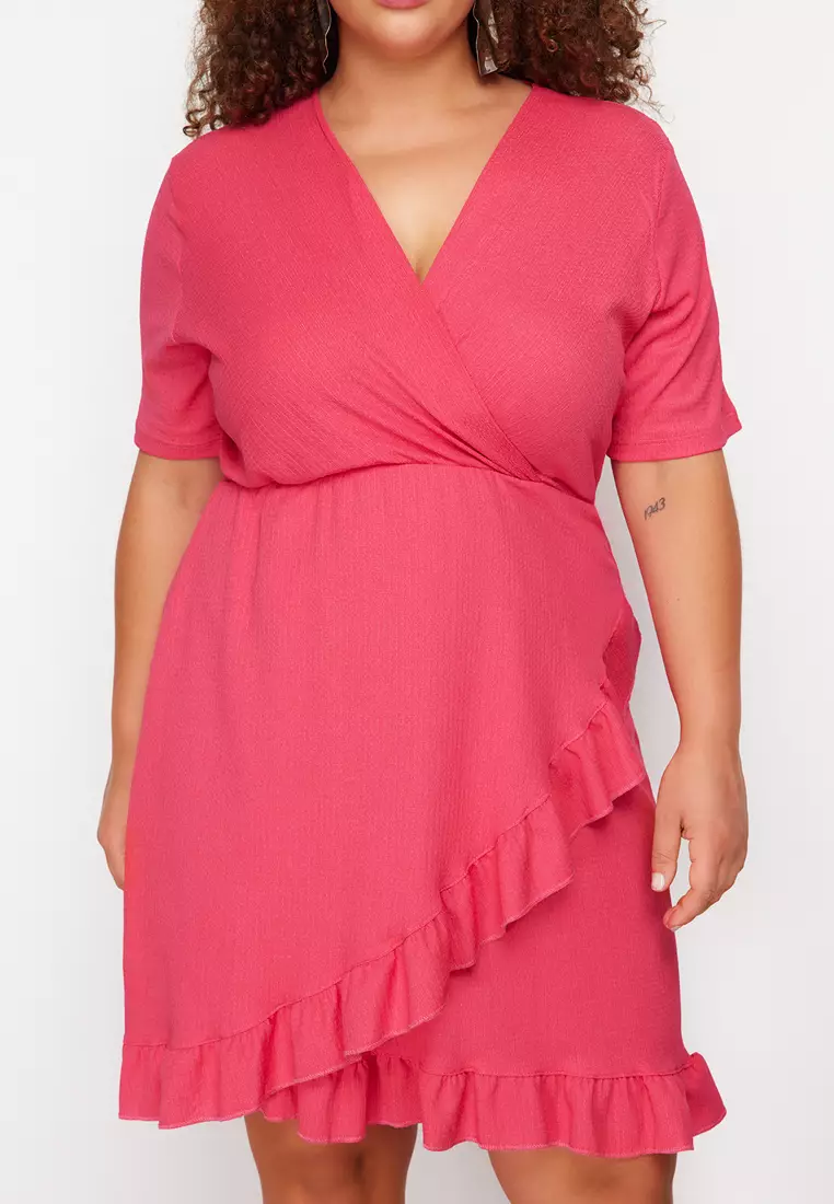 Plus Size Flounce Mini Dress