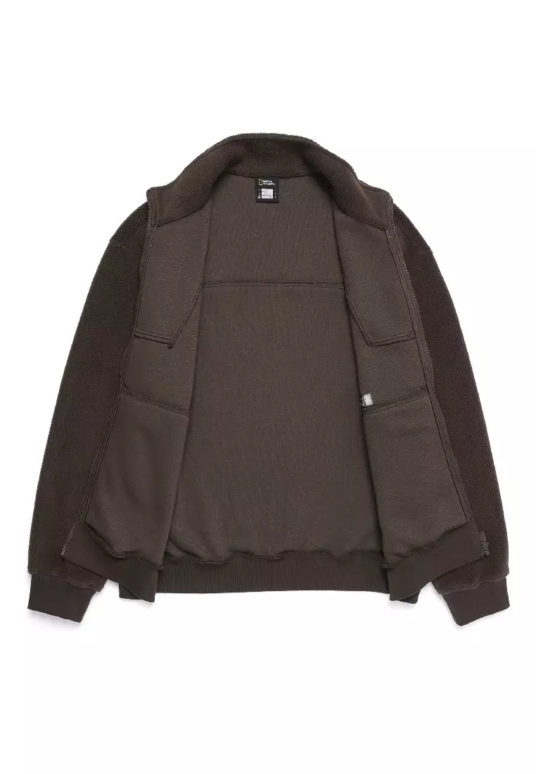 男女同款絨毛高領拉鍊外套