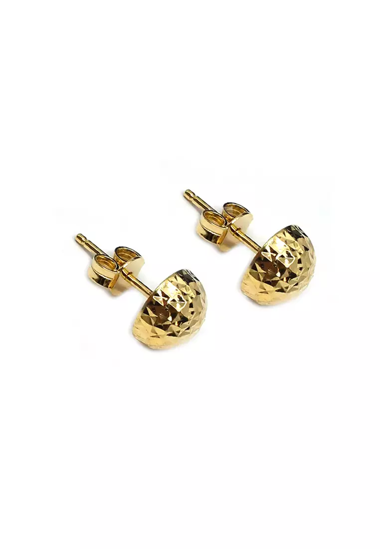 18K Italian Made Yellow Gold Earrings