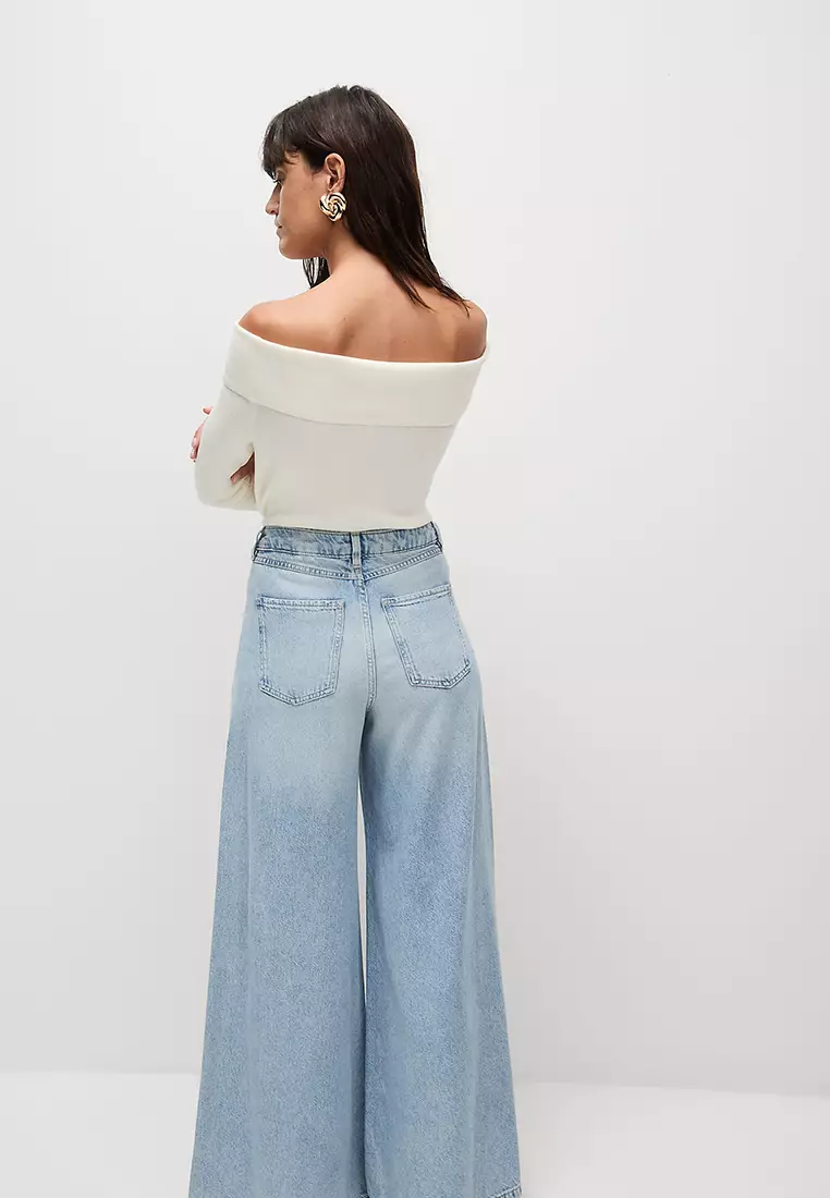 Lyocell™ Blend Wide Palazzo Leg Jeans