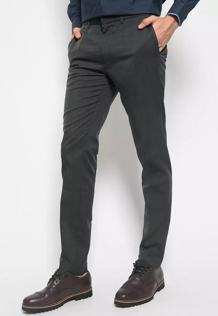 Johnwin - Celana Formal - Abu - Slim Fit - F.964.010.103.C