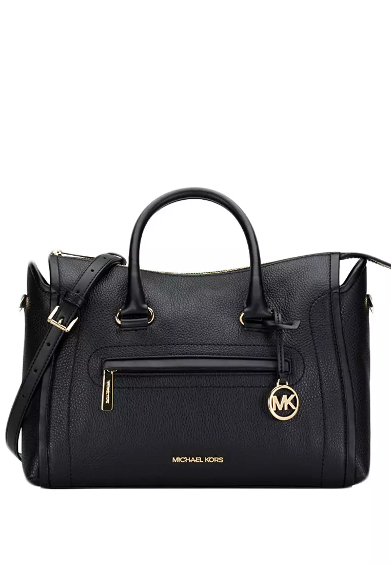 Buy MICHAEL KORS Michael Kors Carine Large Pebbled Leather Satchel