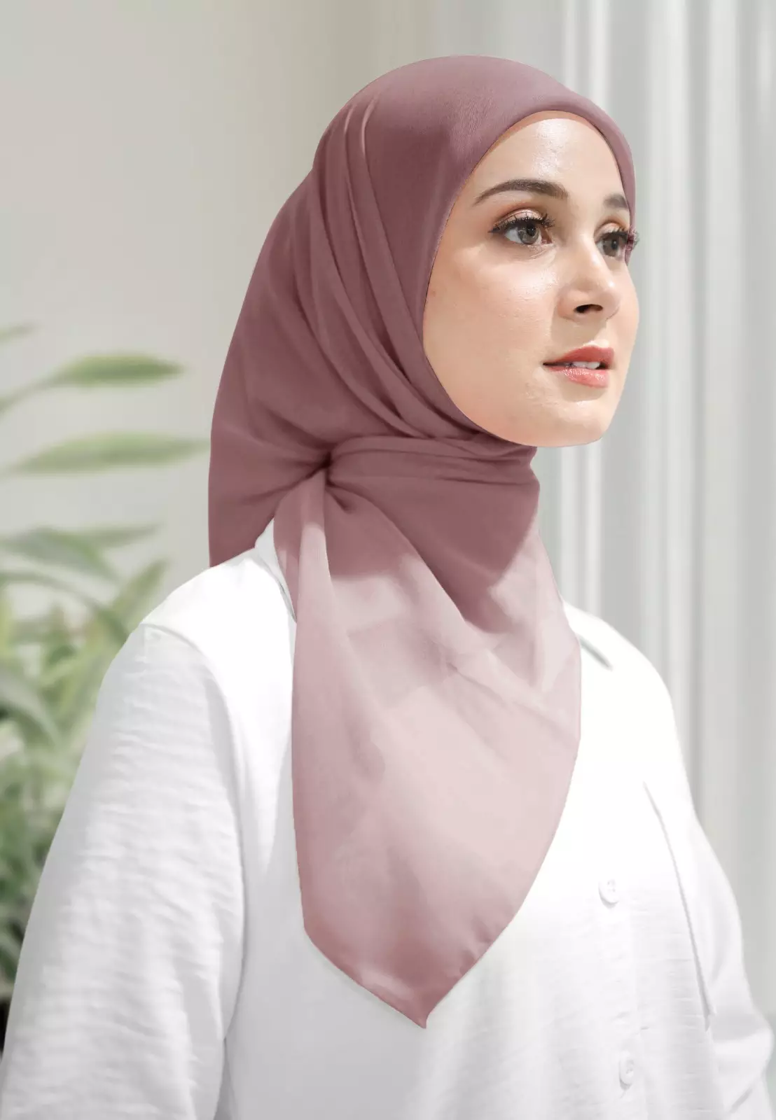 Haura Scarf Paris | Hijab Segiempat | Plain Paris Hijab Polos - Dove Lavender