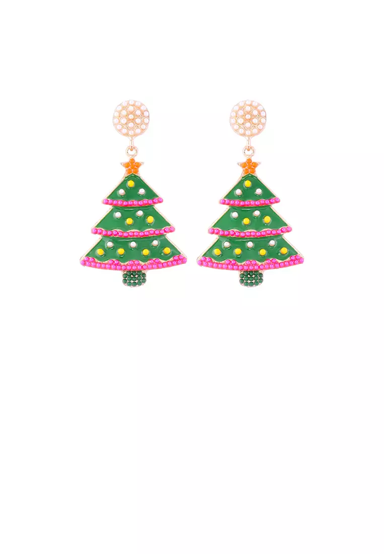Christmas hot sale earrings gold