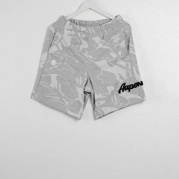 Celana AAPE NOW EMBROIDERY CAMO GREY SHORT PANTS 100% ORIGINAL