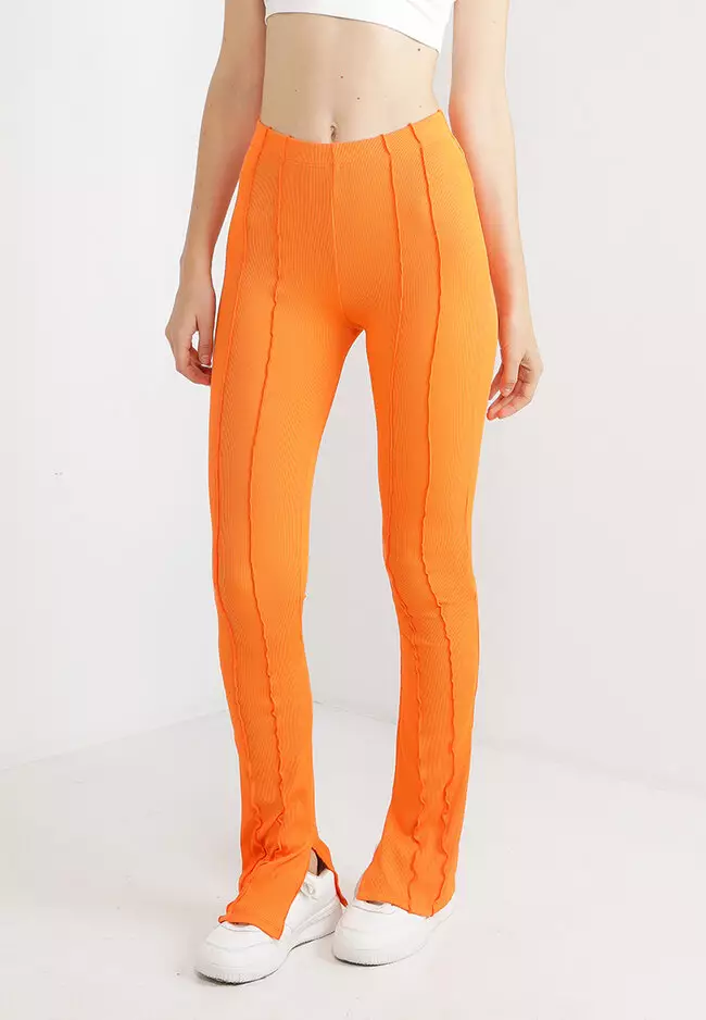 TOPSHOP Seam Skinny Flare Trousers ZALORA