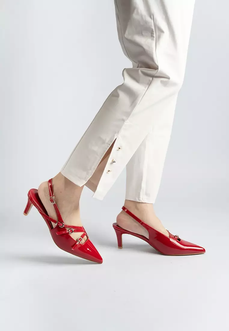Zea Glossy Strappy Heels