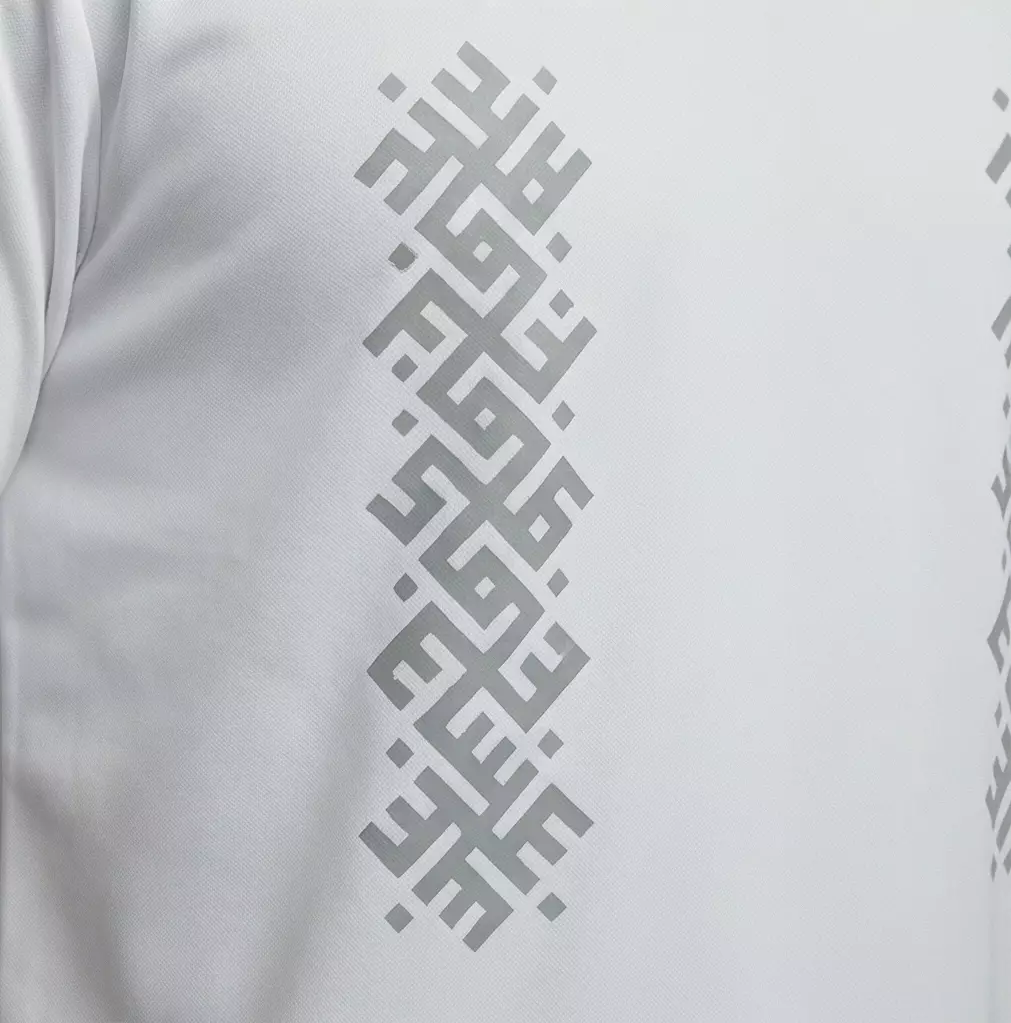 THIRDDAY Baju Koko Oversize Pria "ornament print" Cotton Hybrid 240gsm putih MTZ24