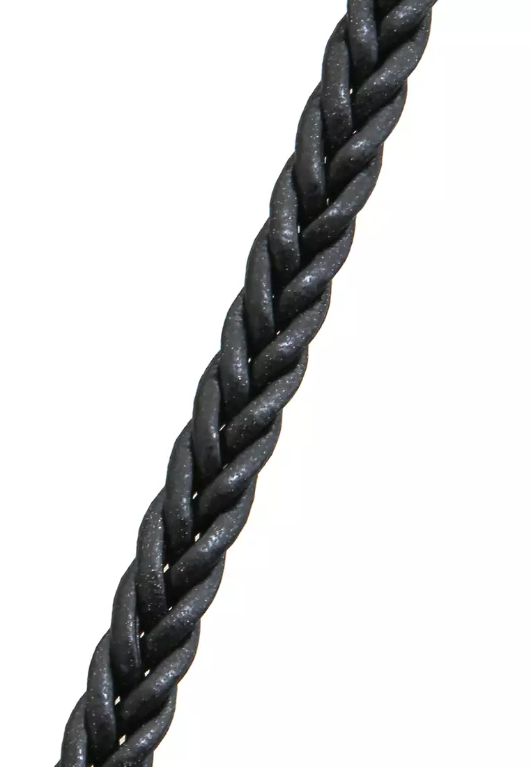 Imani Aksesoris Fashion Wanita Ikat Pinggang Model Kepang Casual Belt Slim Design Material Leather ORIGINAL - Black