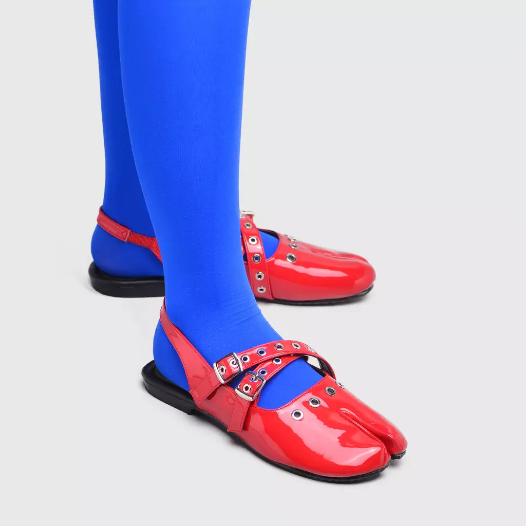 Flowie Flat Shoes Red