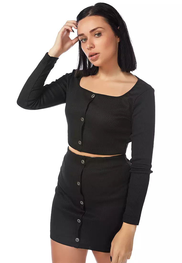 Buy London Rag Smart Play Black Crop Suit Top 2023 Online | ZALORA ...