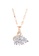 YOUNIQ white YOUNIQ SVANE Swan 18K Rosegold Titanium Steel Necklace with White Cubic Zirconia Stone FC5D1ACCD865CCGS_1
