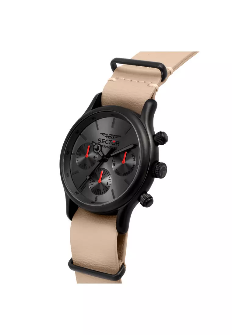 [3 Years Warranty] Sector 660 Collection 43mm Men's Leather Quartz Watch R3251517006