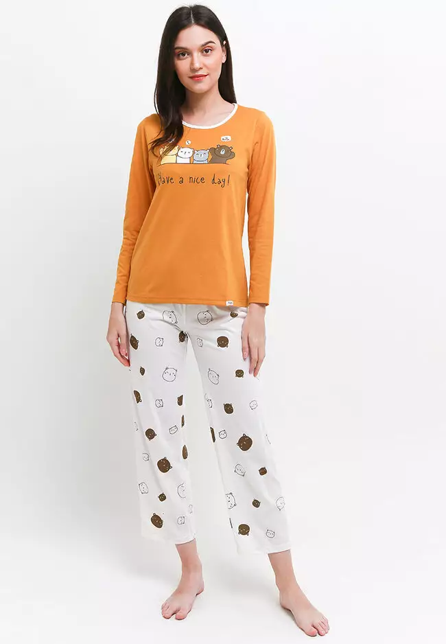 Pyjama Long Sleeve Long Pants Pants Sleepwear