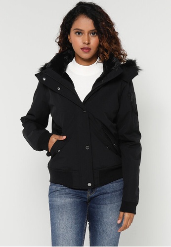 Hollister black All Weather Hooded Jacket 52F35AA48D287CGS_1