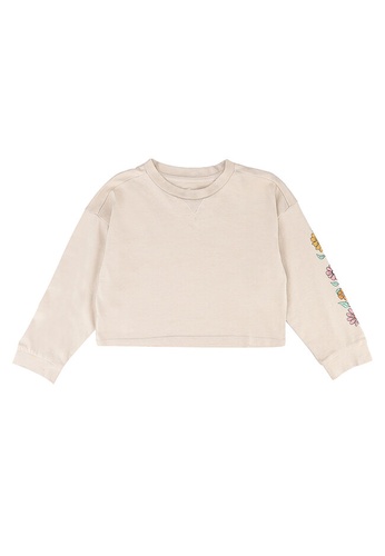Cotton On Kids beige Scout Cropped Long Sleeves Top 667CDKA939B3F2GS_1