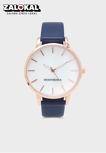 Jual Berrybenka Label Sophie Jess Pearl Rose Gold Navy ...