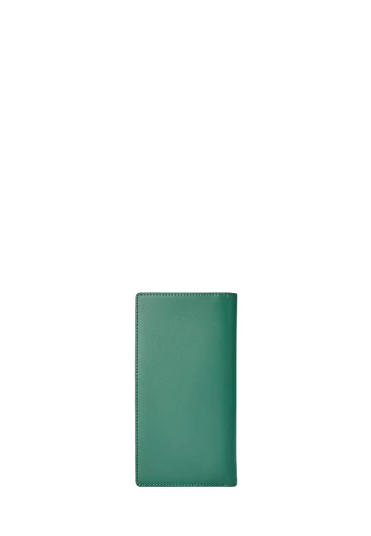 Braun Buffel Pine Bifold Long Wallet With Zip Compartment (Box Gusset) In Malachite